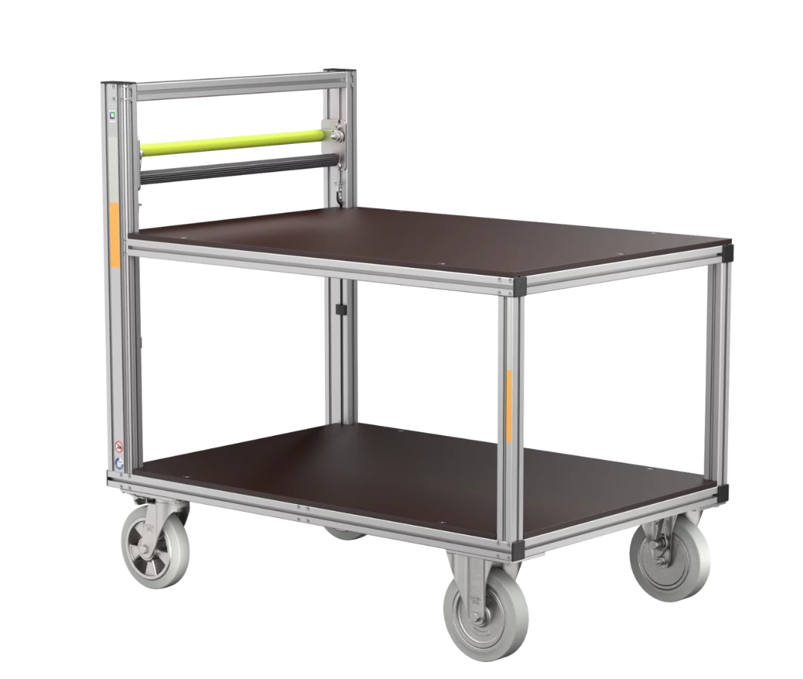 Rollcontainer mit 2 Plattformen halbhoch